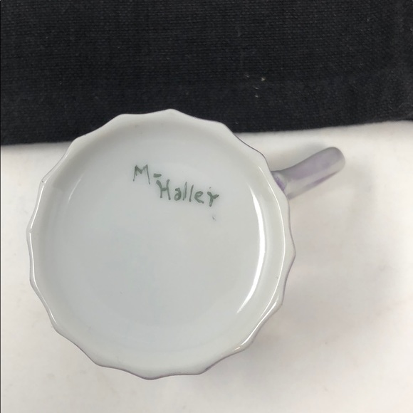 M Halley Purple Floral China Teacup & Saucer - Picture 6 of 6